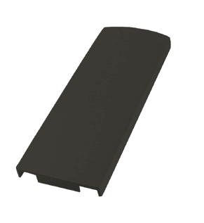 Endelokk  sort for toppmontert aluminiumskinne justerbar