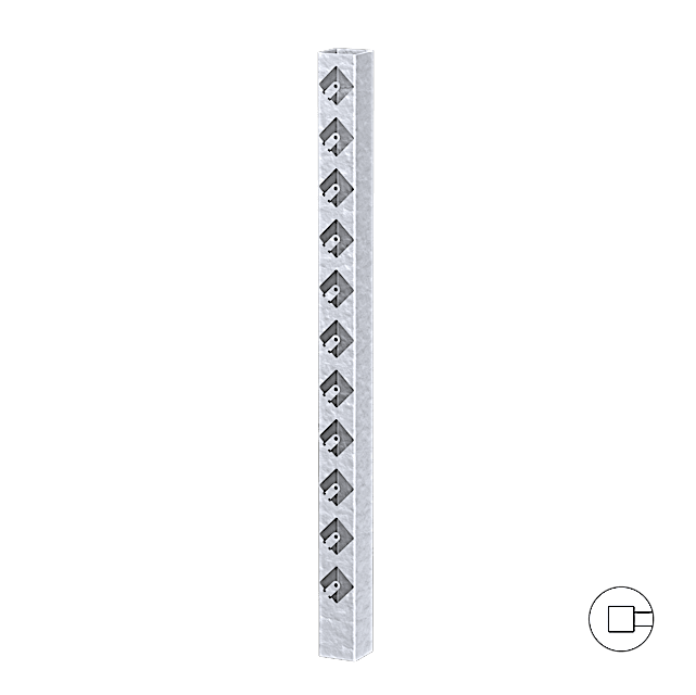 Endestolpe Galvanisert 102 cm.
