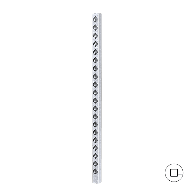 Endestolpe Galvanisert 178 cm.