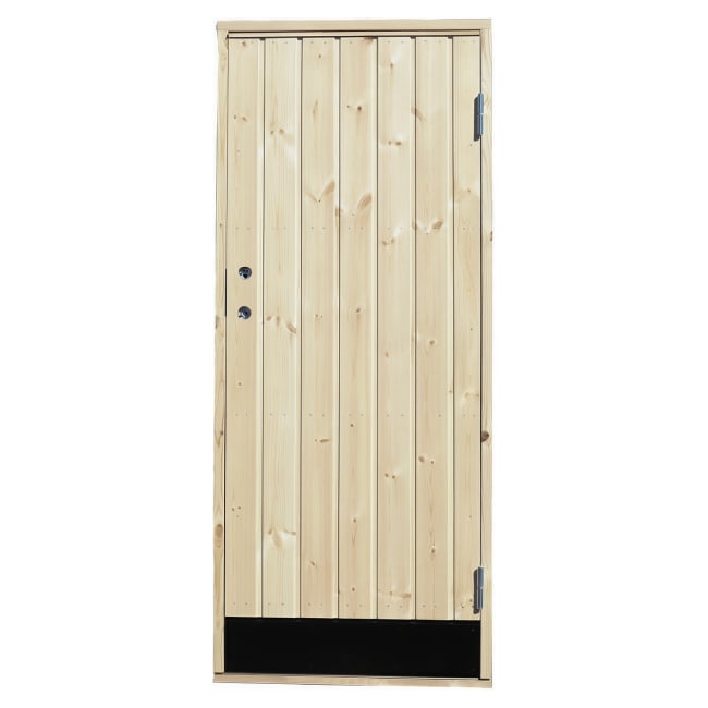 Bod dør 80x190 cm med sparkeplate høyre