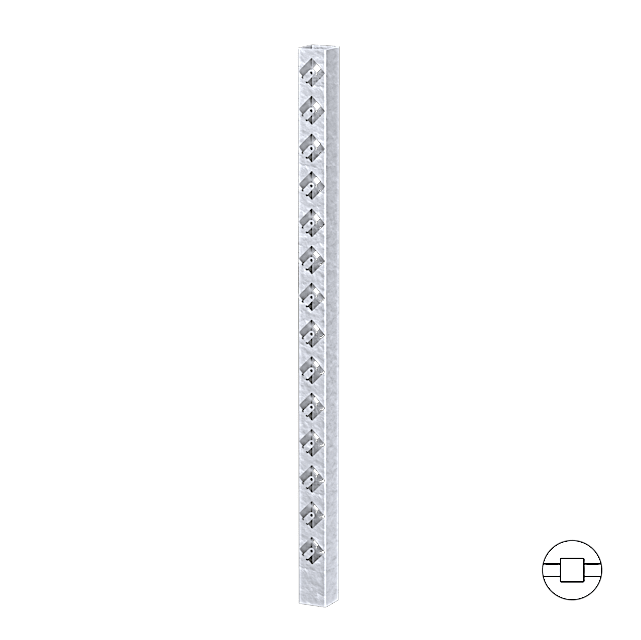 Midtstolpe Galvanisert 127 cm