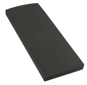 Endelokk Sort for sidemontert aluminiumskinne venstre