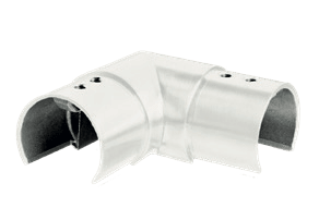 Hjørnebrakett 90 gr. stolpefri håndrekke hvit