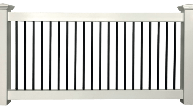 Terraserekkverk med sort alu 180 x 90cm