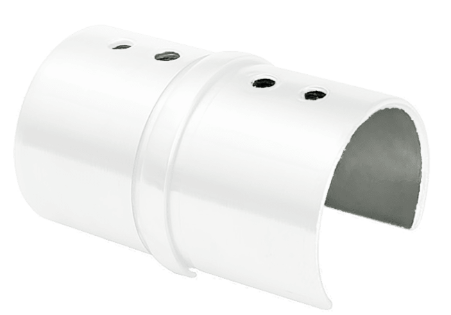 Skjøtestykke for stolpefri håndrekke hvit