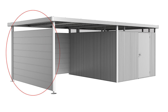 SIDEVEGG FOR HIGHLINE H5 SØLV