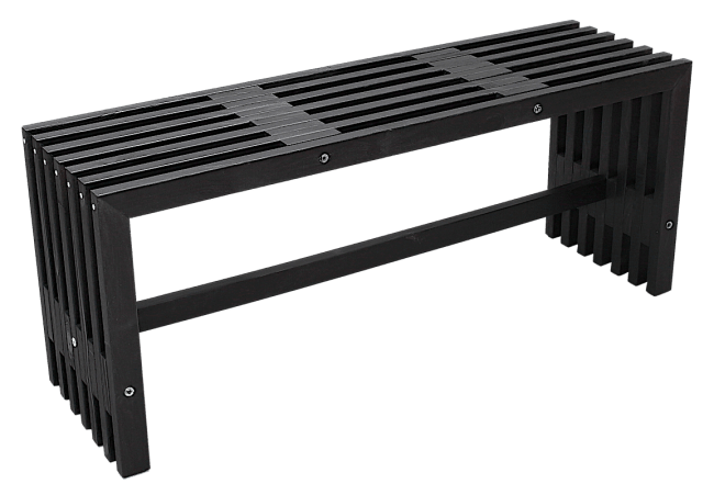 Cube benk 110 cm, Sort