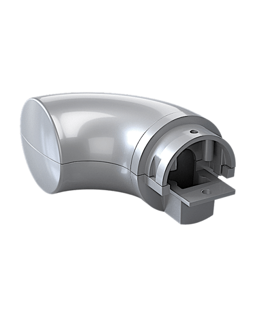 Ende håndløper channelgrip buet sølv