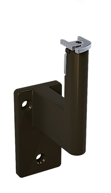 Veggfeste pivoting sort for håndløper channelgrip