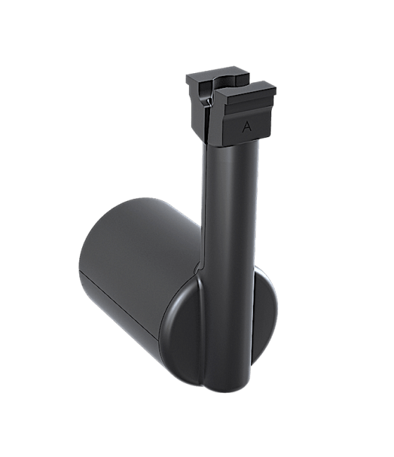 Veggfeste sprocetlock sort for håndløper channelgrip