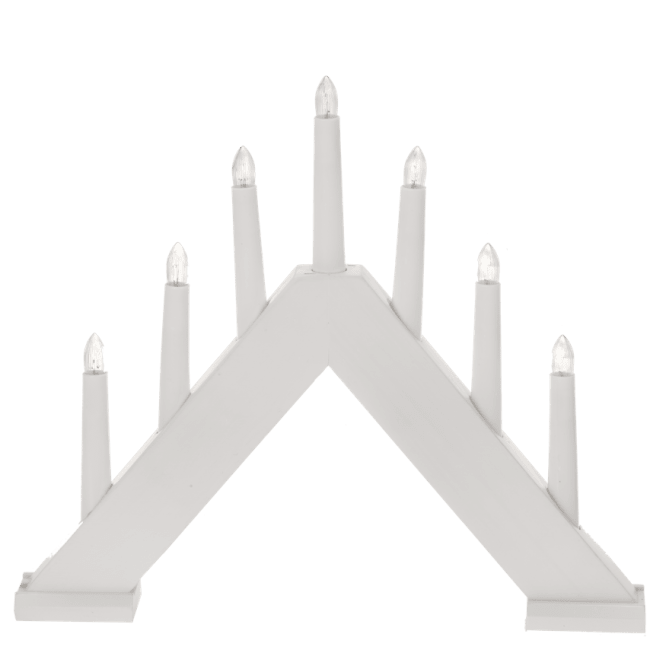 Adventsstake hvit 7-armet
