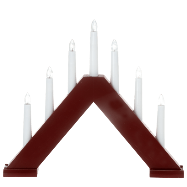 Adventsstake rød 7-armet
