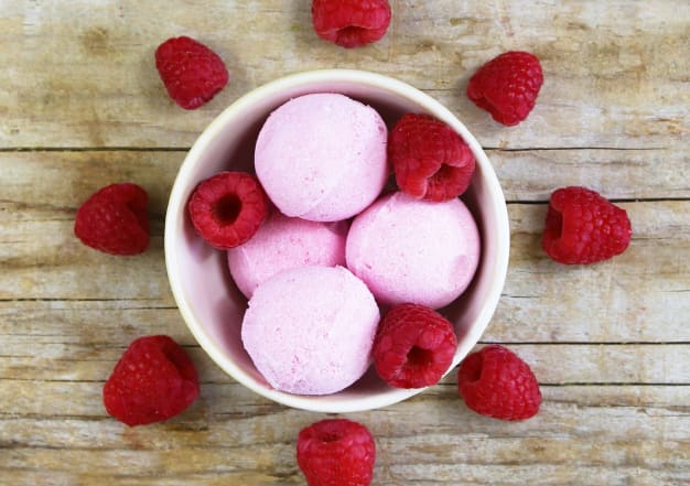 Bombes de bain framboise gourmande