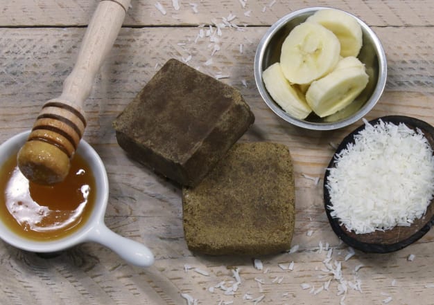 Recette deep conditioner solide coco, miel & banane