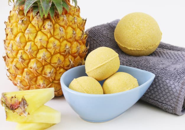 Bombes pour le bain ananas