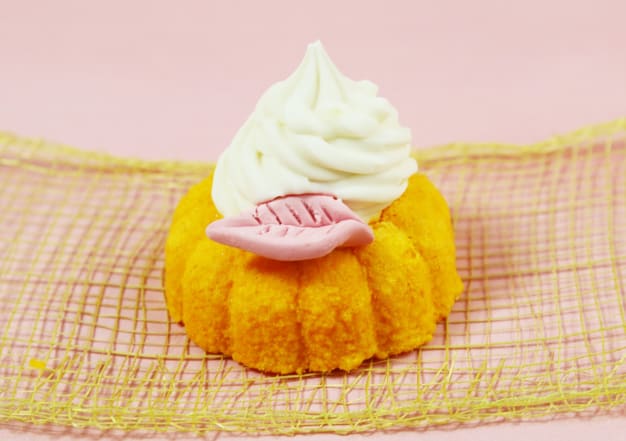 Cupcake de bain baba pêche