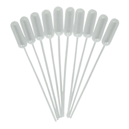 Pipettes en plastique 3 ml à tige longue (lot de 10)