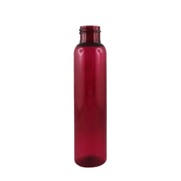 Flacon transparent PET recyclé rose framboise 100 ml - 24/410 - sans bouchage