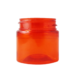 Vasetto in PET riciclato arancione TINY 50 ml - senza tappo