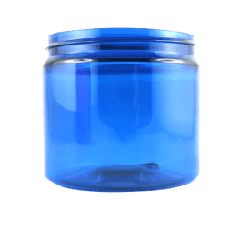 Pot PET recyclé bleu BASIC 200 ml - sans bouchage