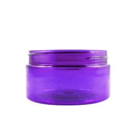 Vasetto in PET riciclato viola BASIC 100 ml - senza tappo