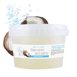 Base de savon Melt & Pour transparente sans palme