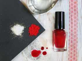 Smalto per unghie Red Glitter