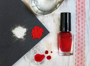 Smalto per unghie Red Glitter