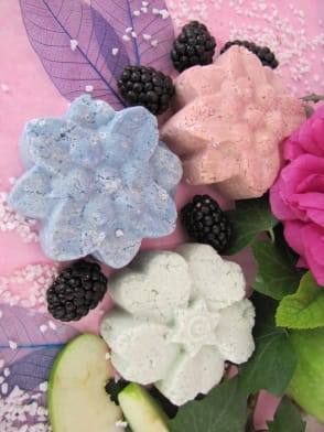 Fondant de bain en fleur effervescente