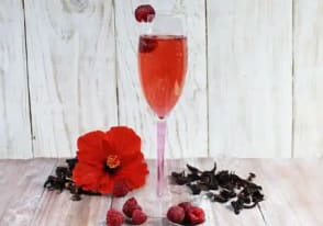 Champagne fleur d'hibiscus & framboise