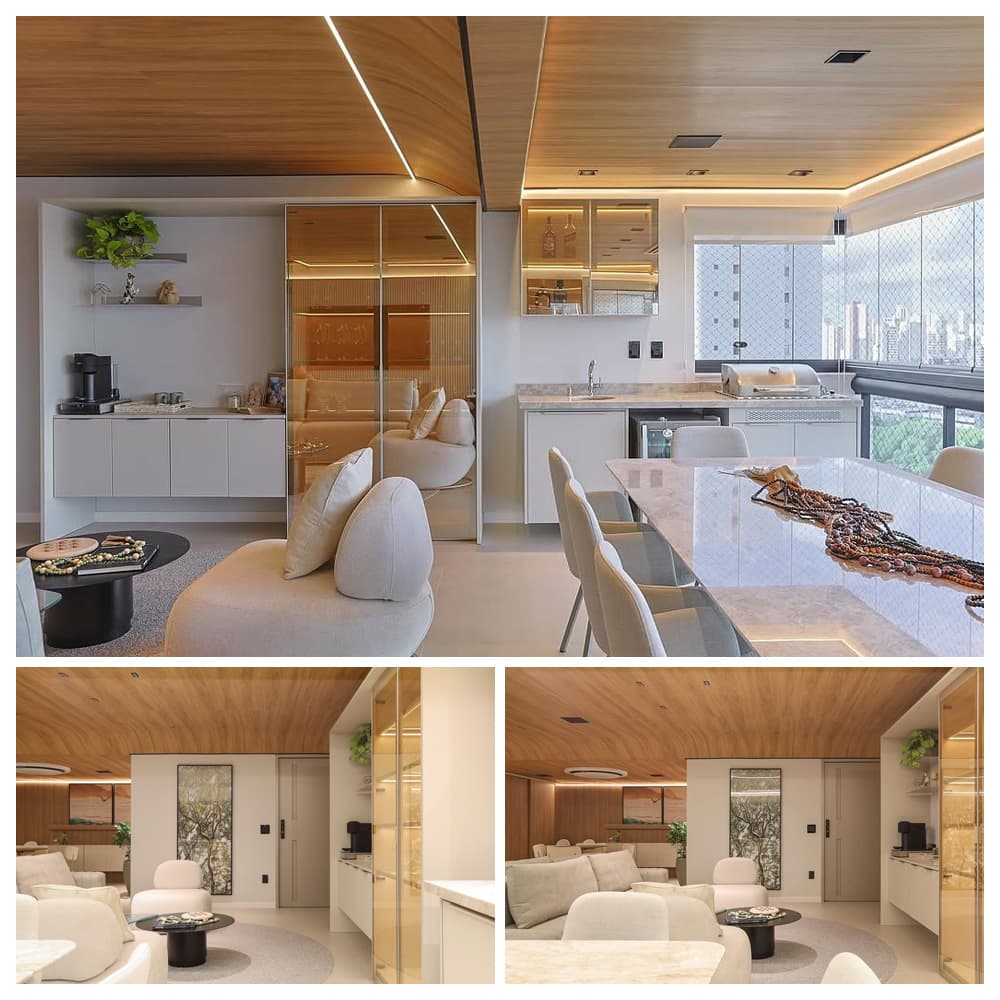 Arquitetura contemporânea com teto curvo / Fotografia Morgana Nunes