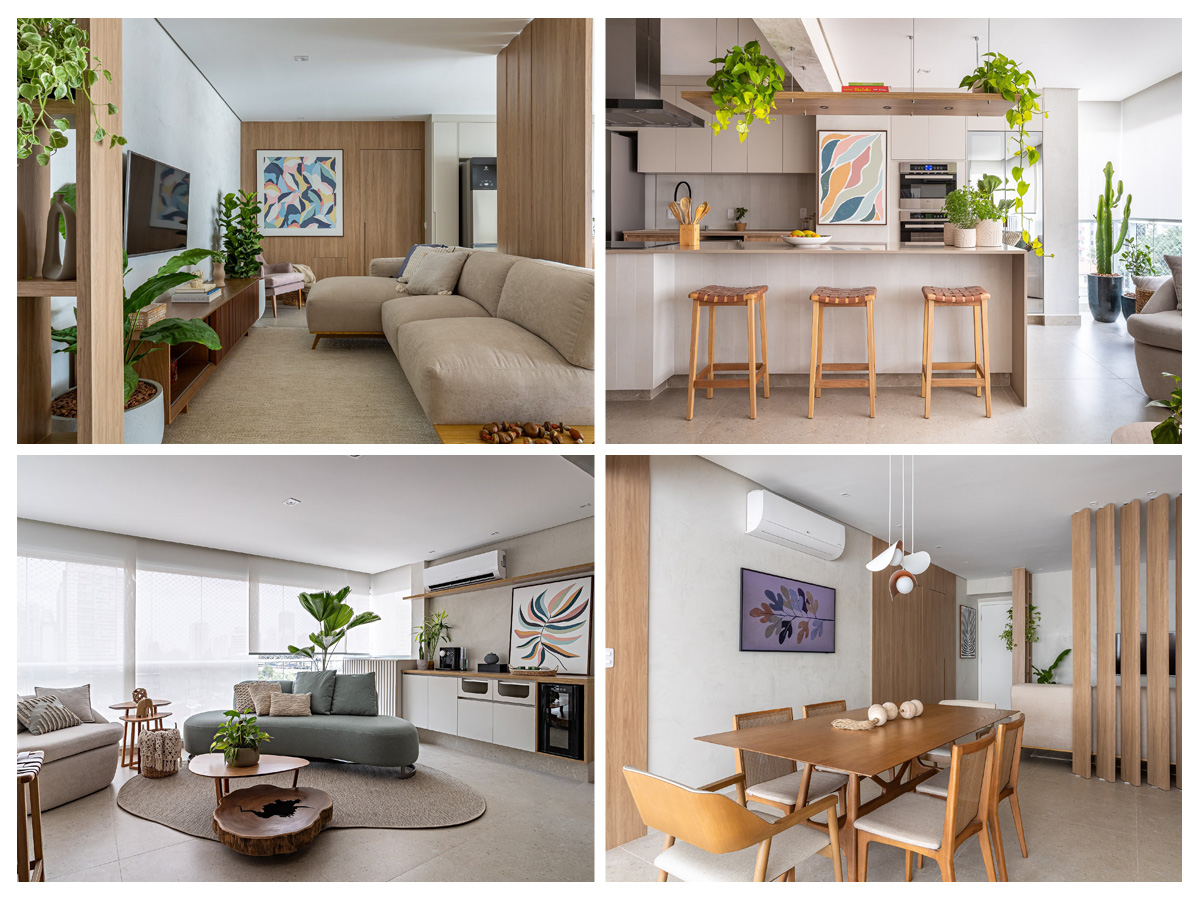 Integração e funcionalidade em apartamento no Brooklin Paulista / Fotografia Robson Figueiredo