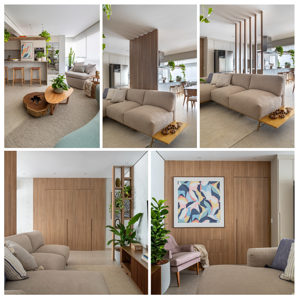 Integração e funcionalidade em apartamento no Brooklin Paulista / Fotografia Robson Figueiredo