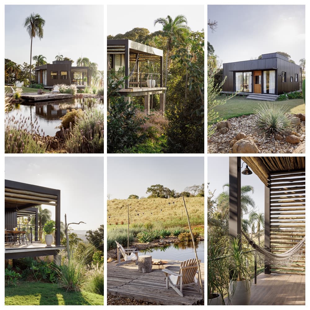 Cabana metálica sustentável / Fotografia Daniel Santo