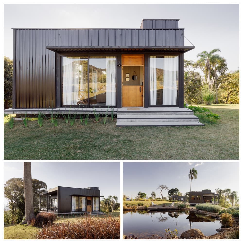 Cabana metálica sustentável / Fotografia Daniel Santo