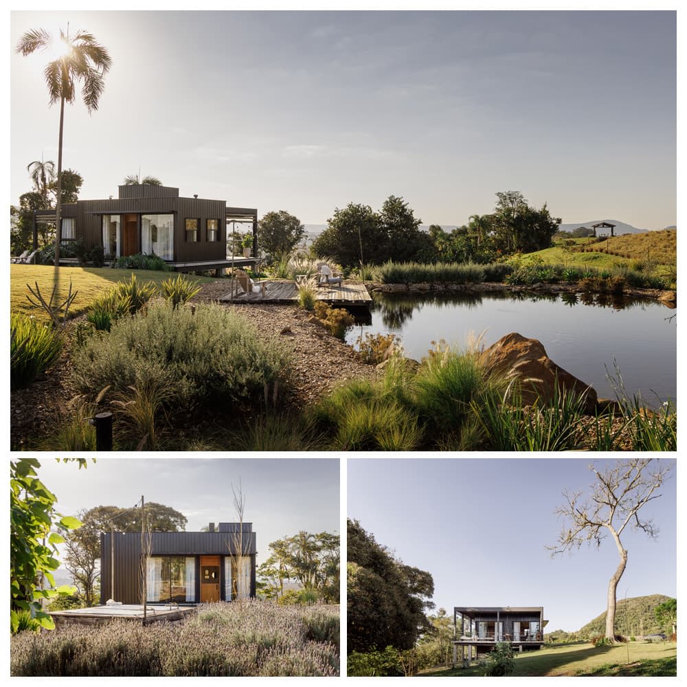 Cabana metálica sustentável / Fotografia Daniel Santo