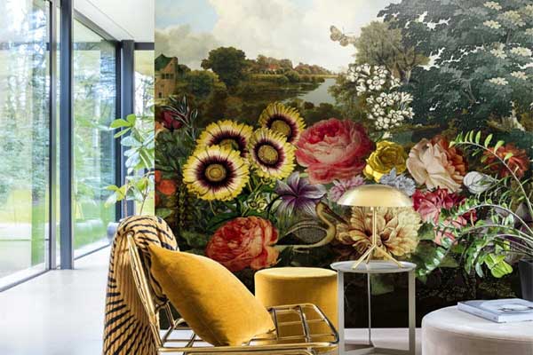 Flores na parede