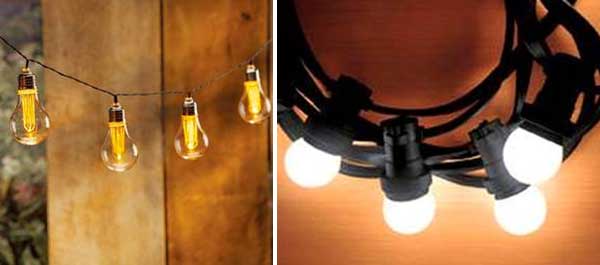 Cordões de luz dão toque especial à decoração