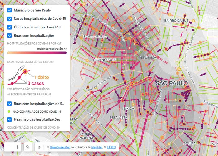 Mapa da pandemia