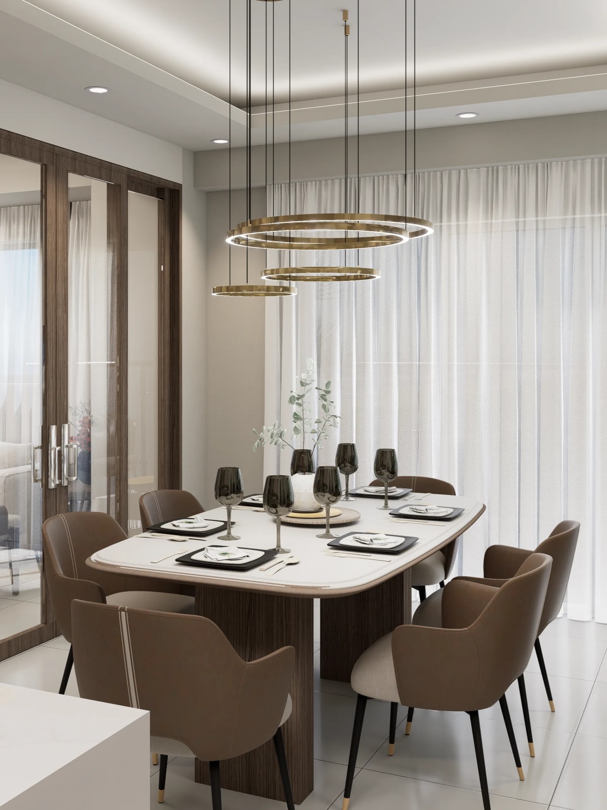 Comedor remodelado en apartamento Torre Mirasierra Santo Domingo por Arquibusco