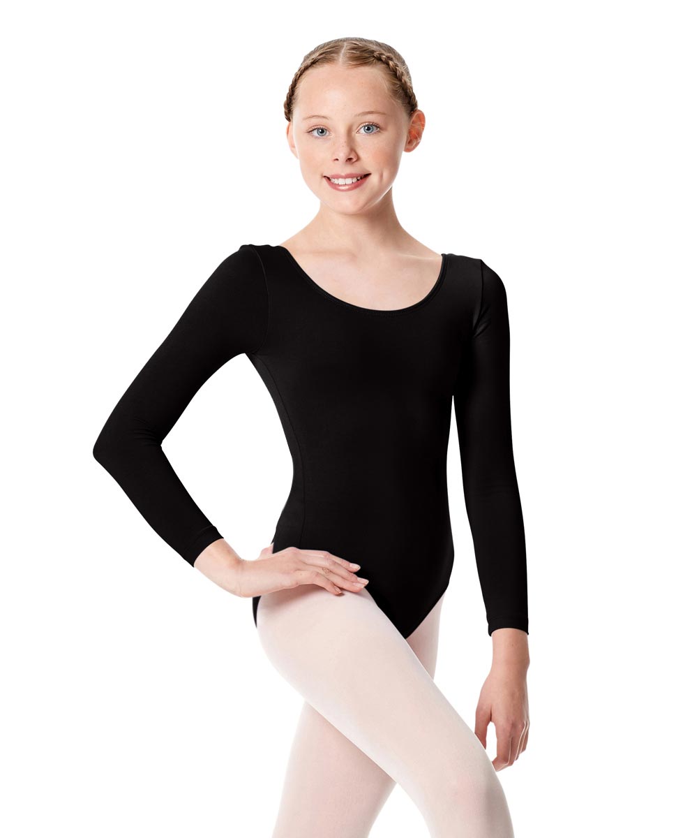 Child Long Sleeve Dance Leotard Martha BLK