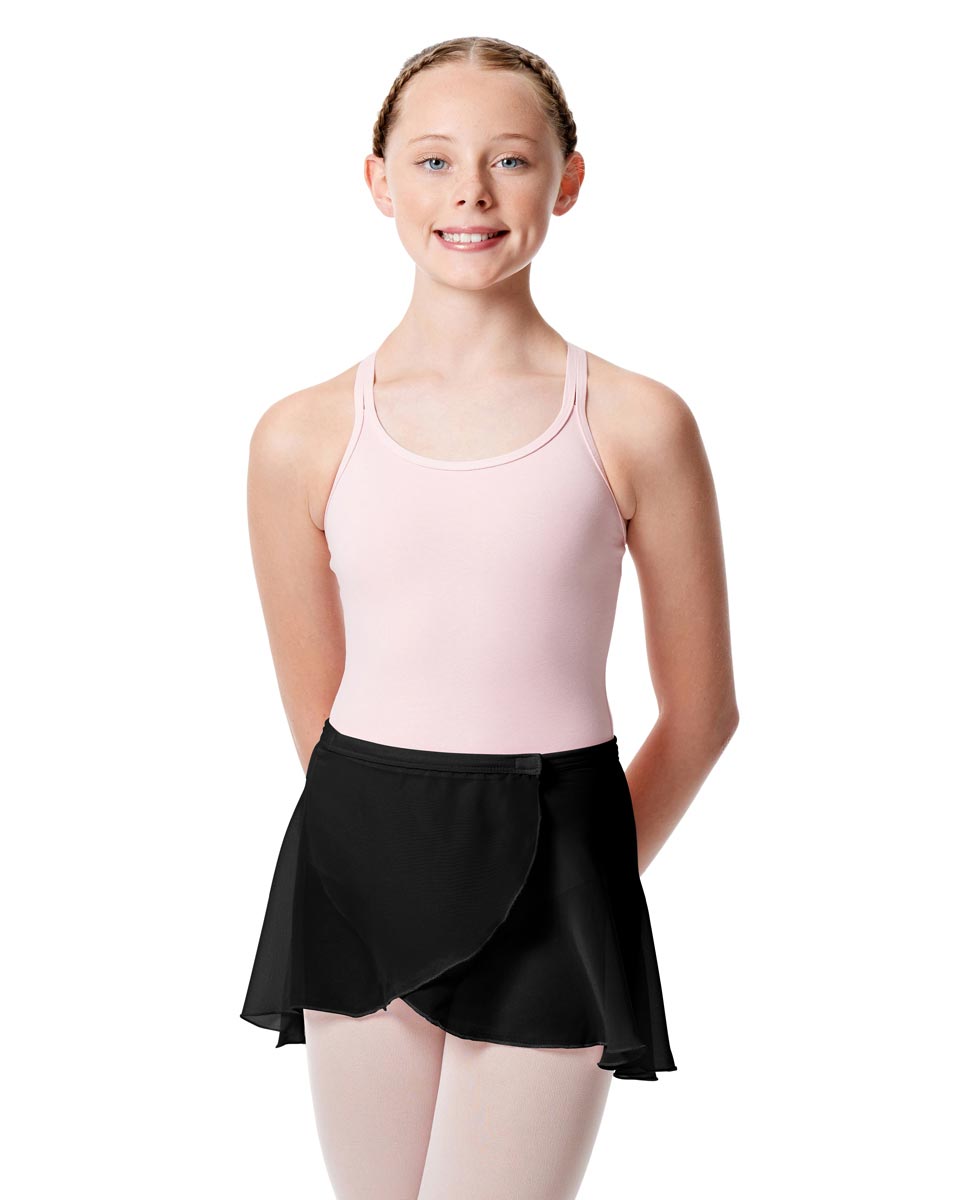 Girls Wrap Over Ballet Skirt Sasha BLK