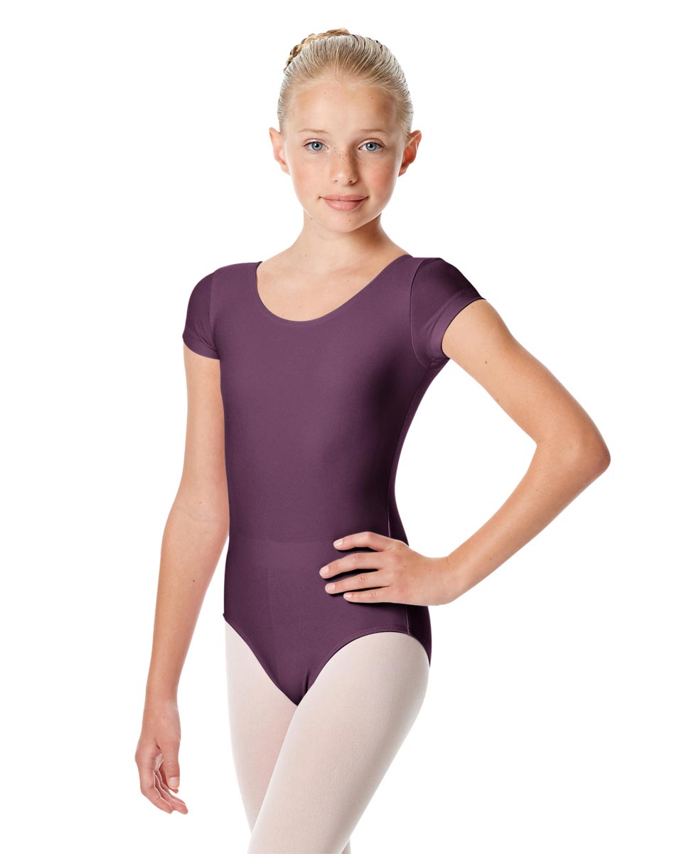 Child Short Sleeve Matte Dance Leotard Inga AUB