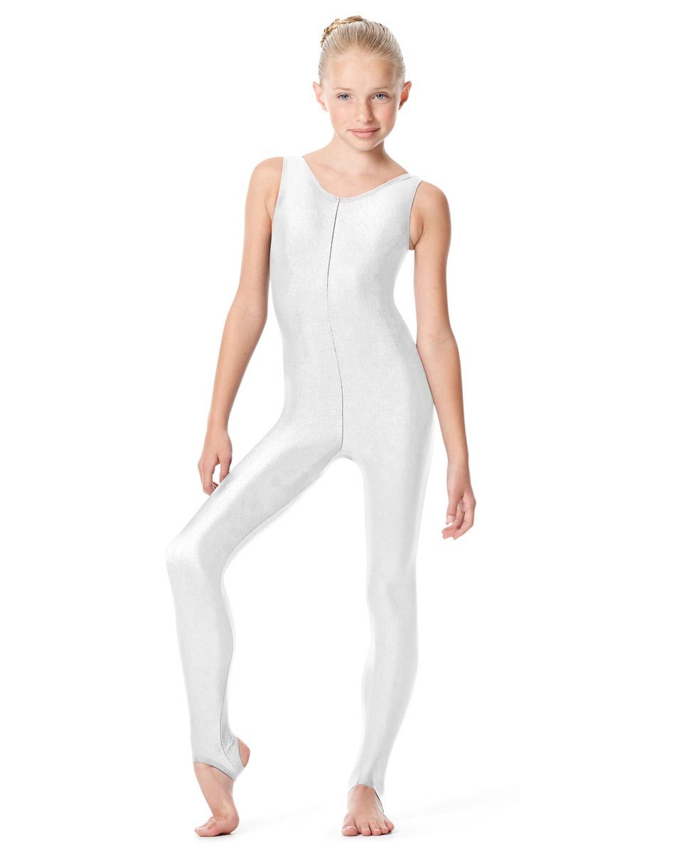 Girls Tank Stirrup Dance Unitard Matilde WHI