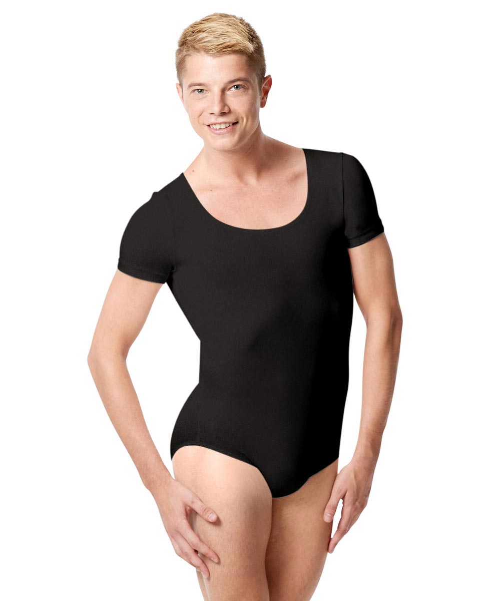 Mens Short Sleeve Ballet Leotard Ron BLK