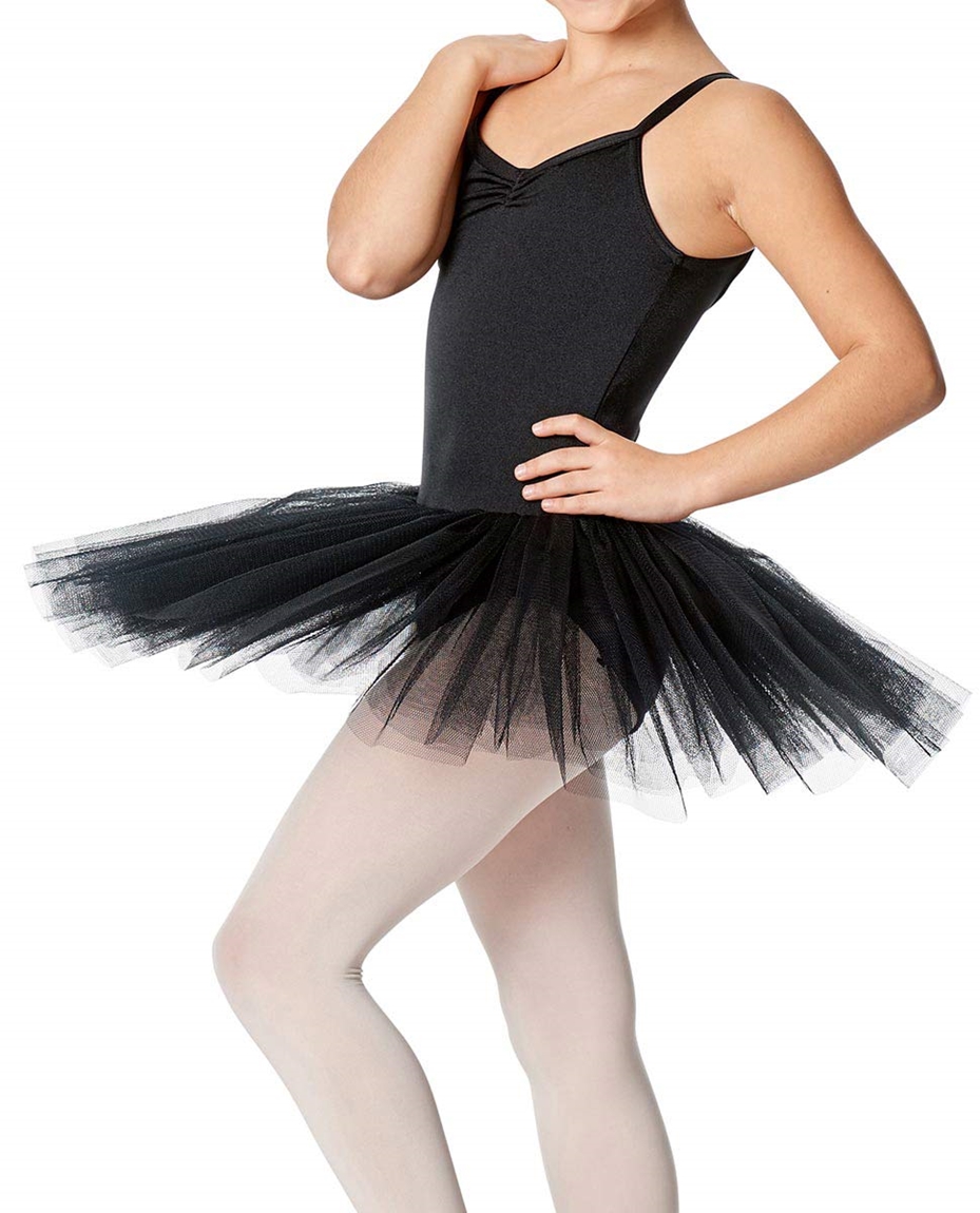 Girls Practice 4 Layers Tutu Dress BLK