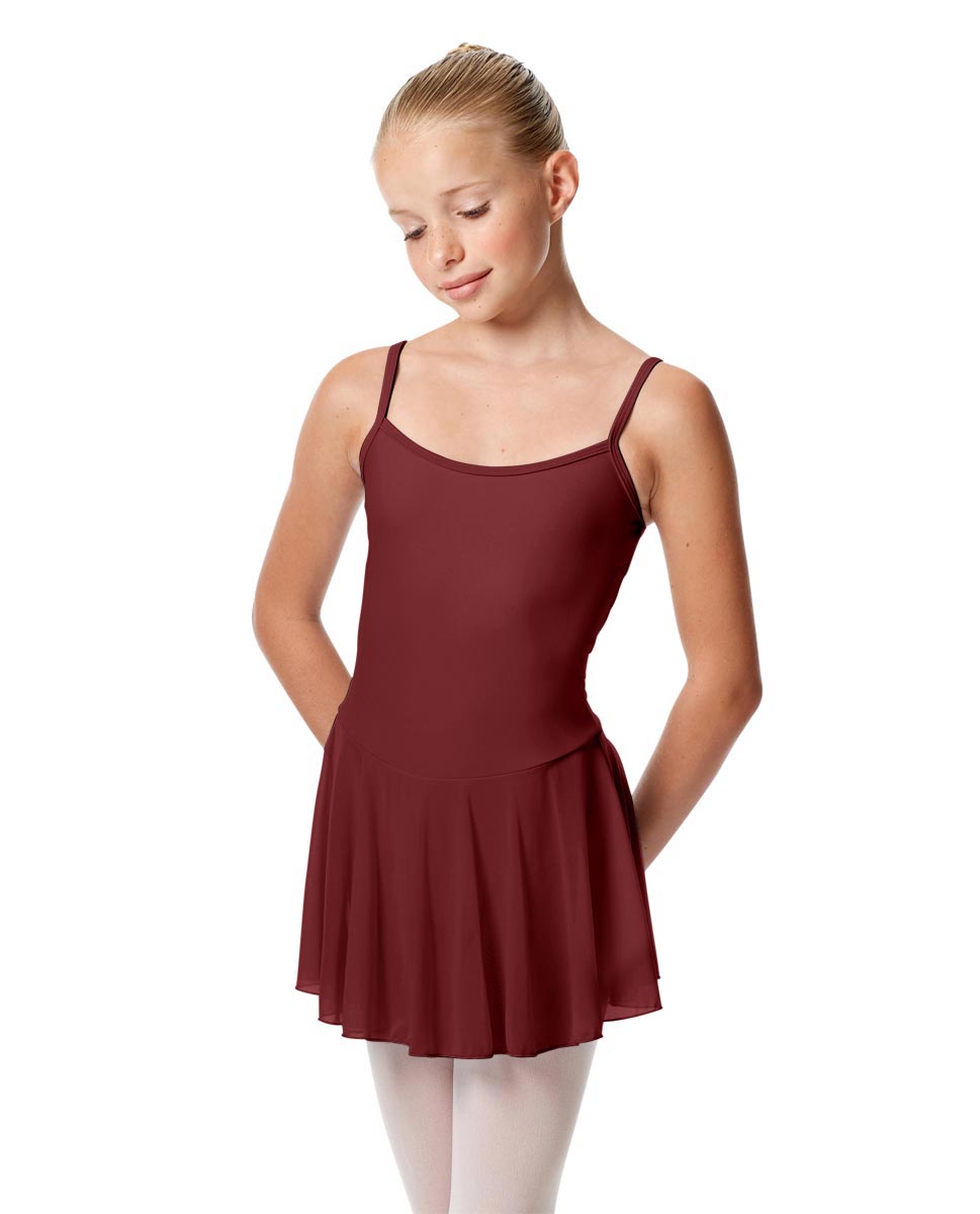 Girls Camisole Mesh Skirted Ballet Leotard Bianca BUR