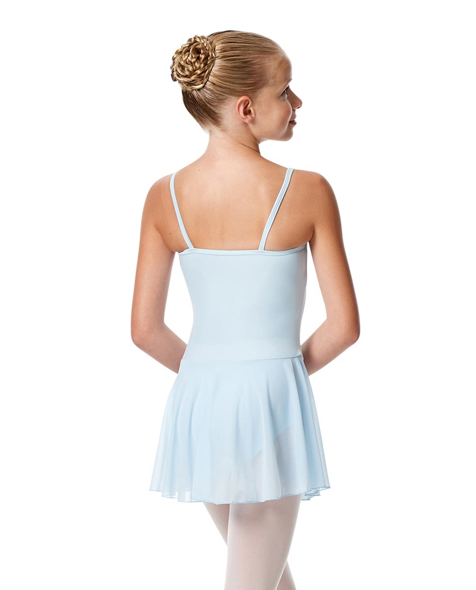 Girls Camisole Mesh Skirted Ballet Leotard Bianca back-girls-camisole-mesh-skirted-ballet-leotard-bianca