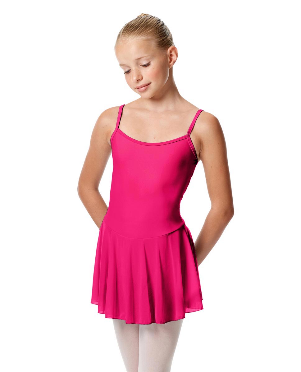 Girls Camisole Mesh Skirted Ballet Leotard Bianca MUL