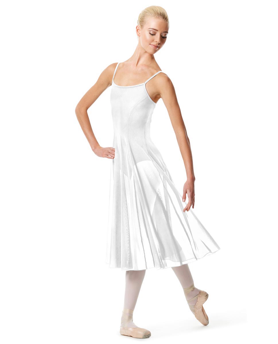 Womens Camisole Long Dance Dress Leily WHI